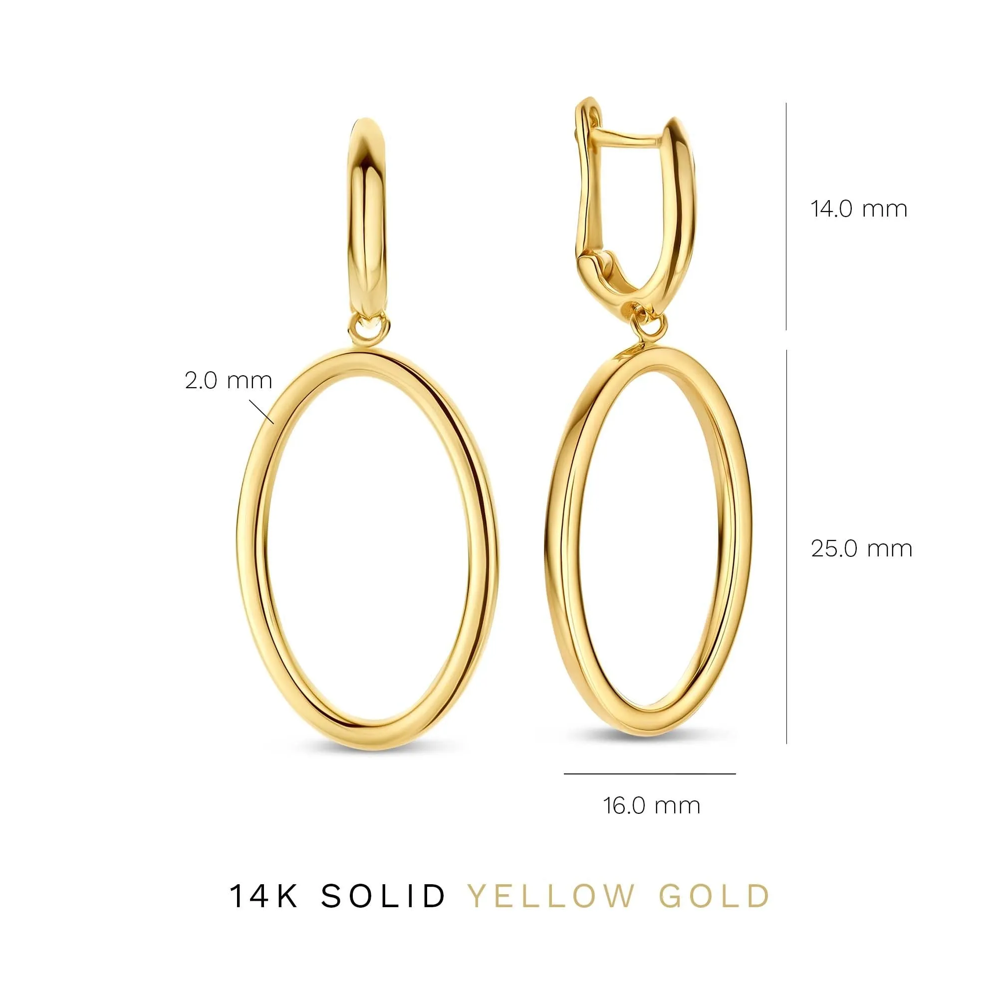 Aidee Annette 14 karat gold link drop earrings