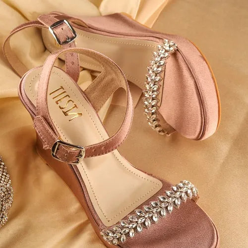 Bling Bride (Wedges , Pink Crystals)