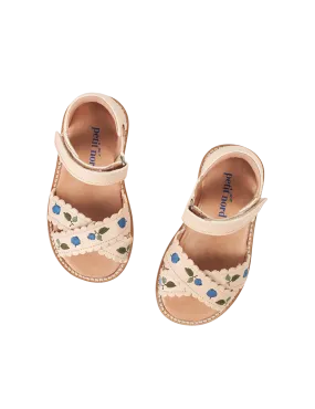 Blueberry Crossover Sandal - Cream