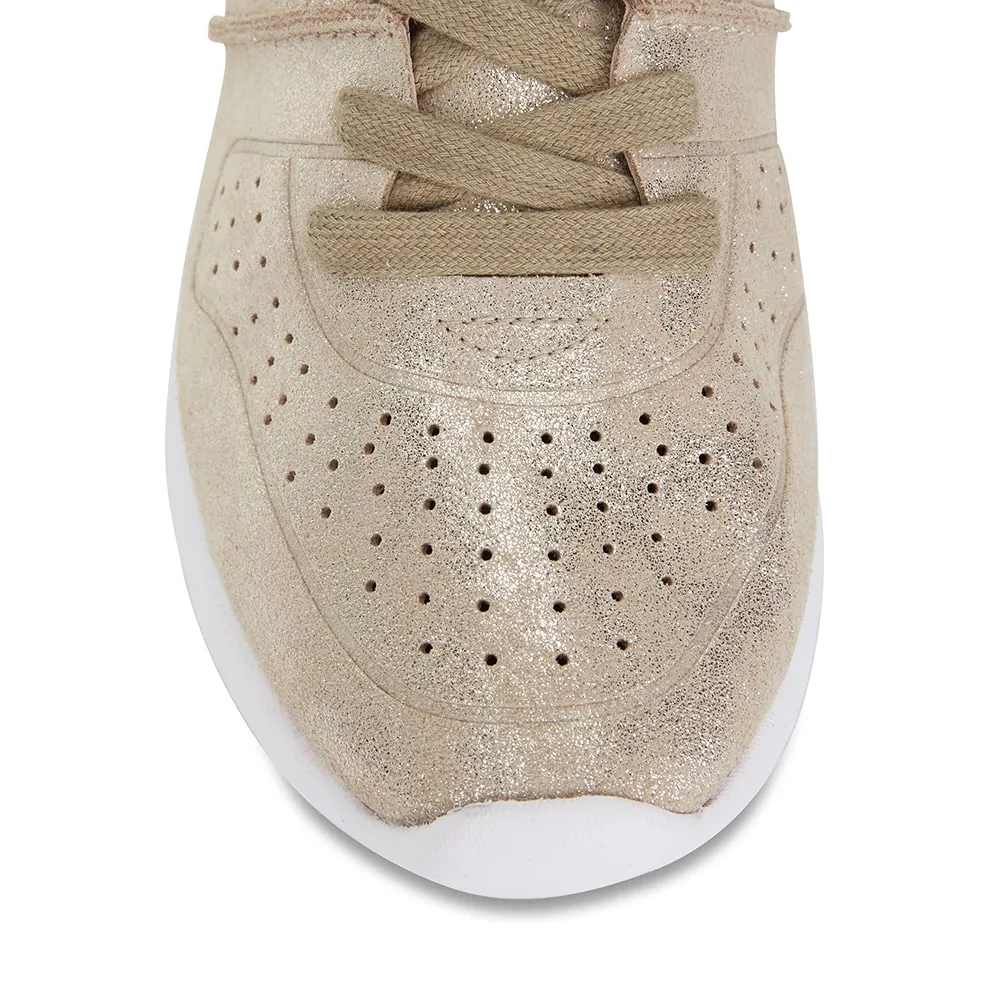 Bolt Sneaker in Gold Suede