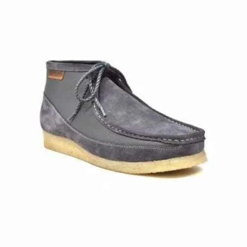 British Walkers Walker 100 Wallabee Boots Men's Gray Leather and Suede