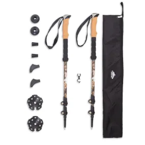 Carbon Fiber Quick Lock Trekking Poles w/ Mossy Oak Elements Contour Pattern