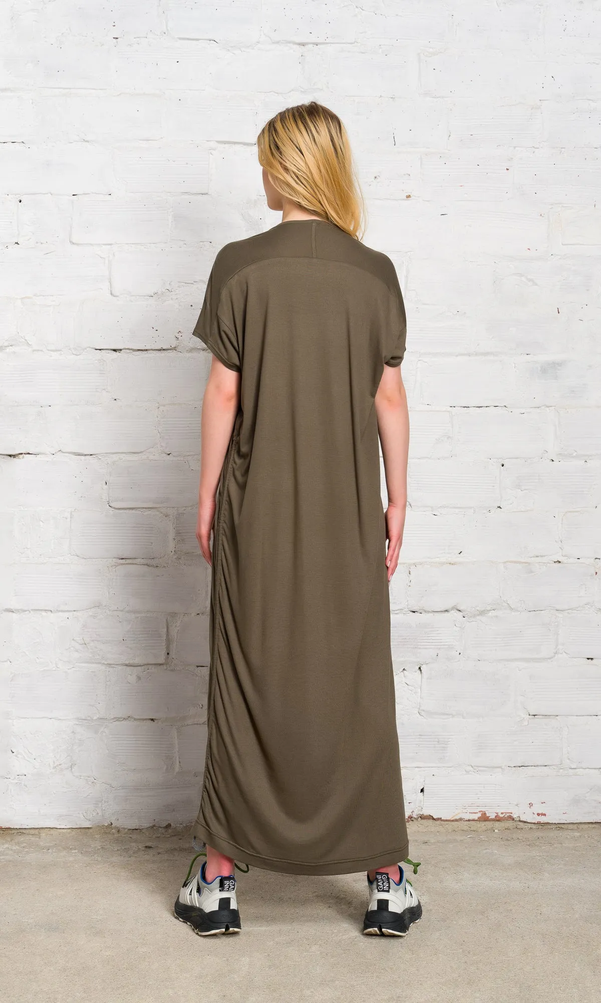 Casual Maxi Dress with Adjustable Drawstring