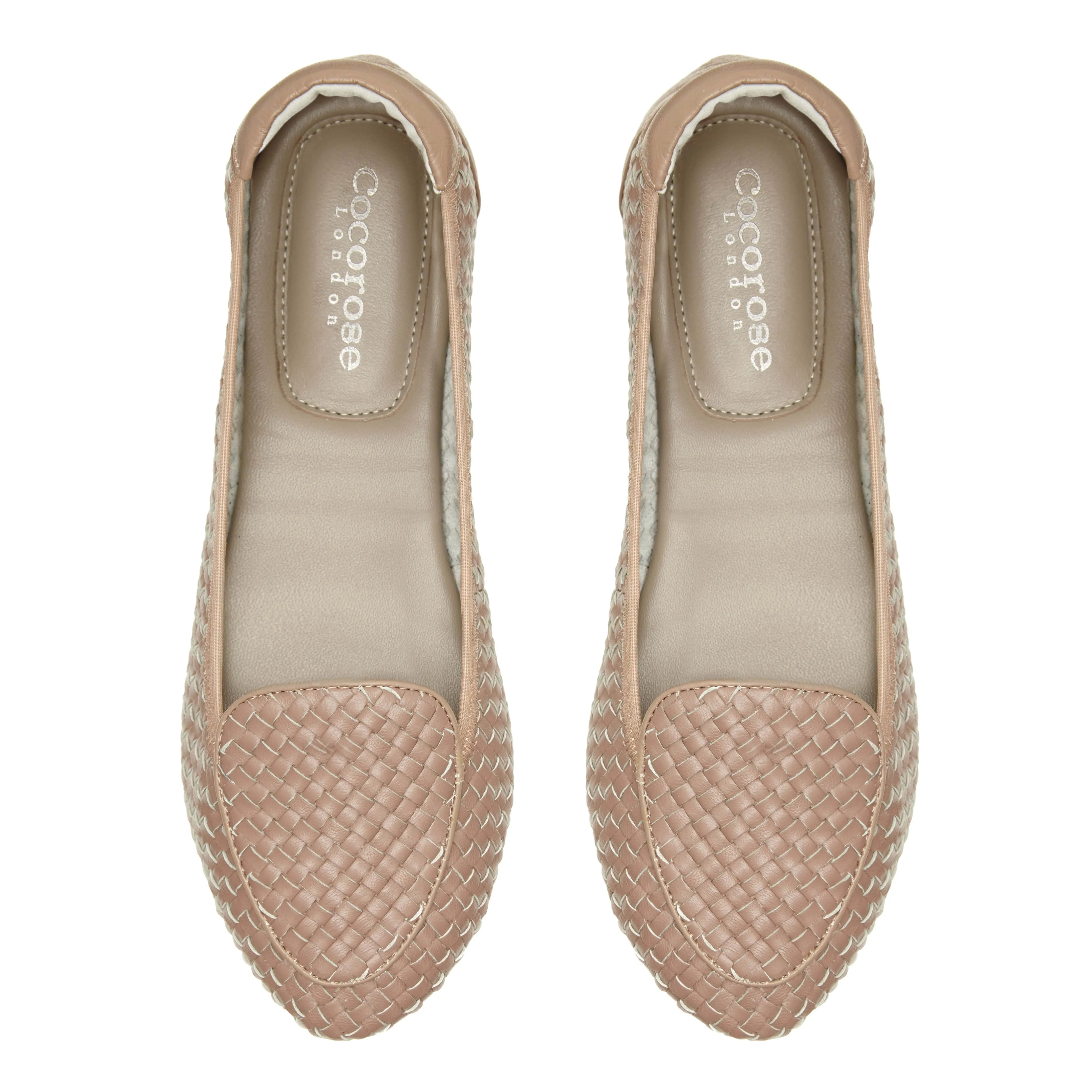 Clapham - Dusky Pink Woven Leather Loafers