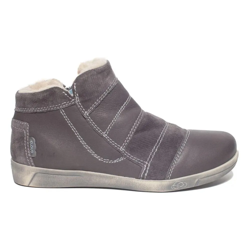 Cloud Footwear Accalia Velvet Grey Wool Lining Boot (Women's)