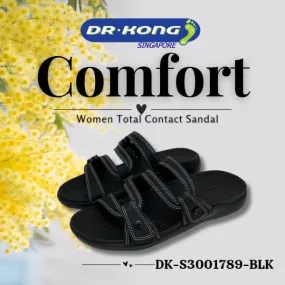 DR.KONG WOMEN TOTAL CONTACT SANDALS DK-S3001789-BLK(RP : $139)