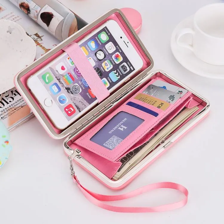 Famous Cell phone Pocket Purse For Women Money Bag Clutch (Box Wallet)