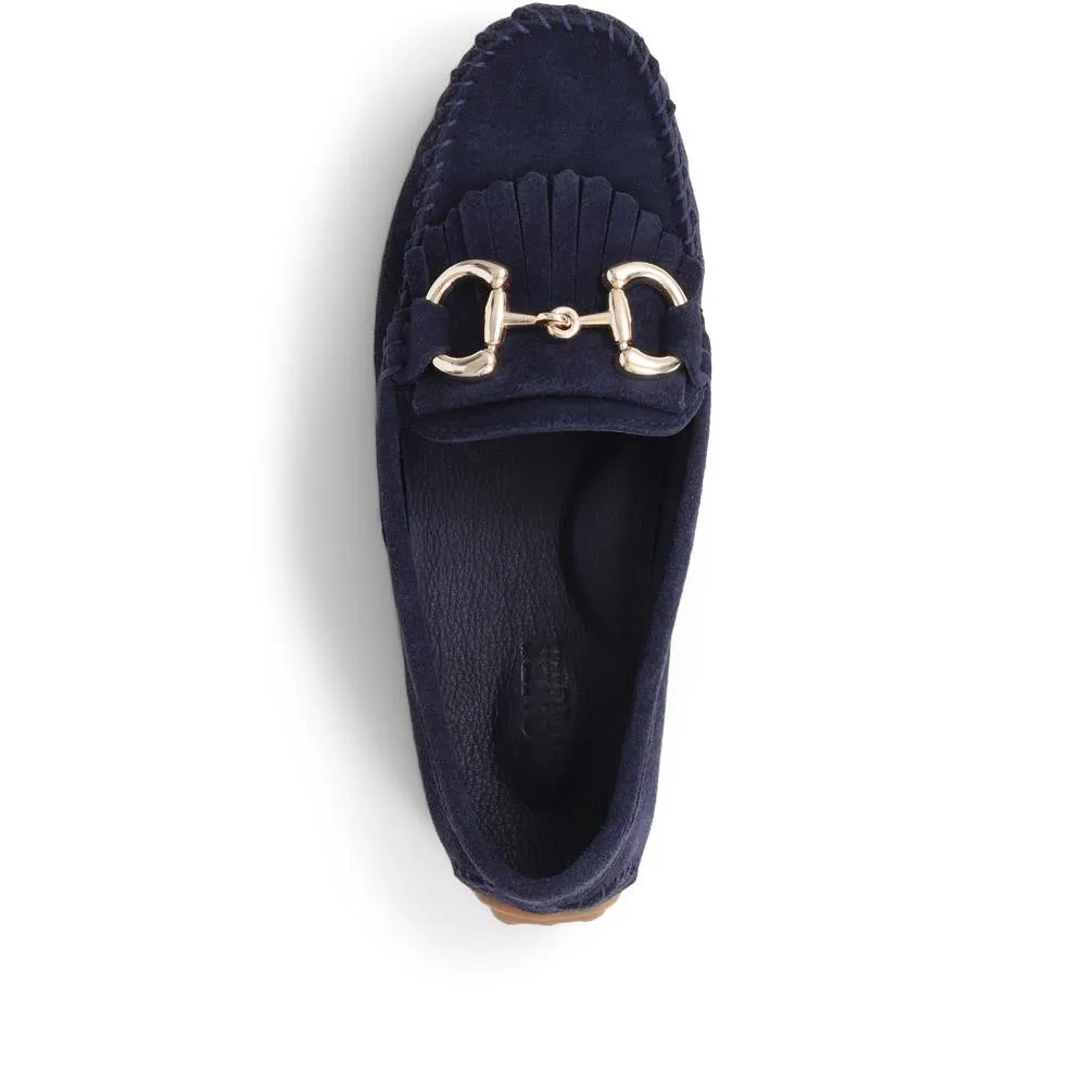 Giustina Suede Buckle Moccasins - GIUSTINA / 323 917