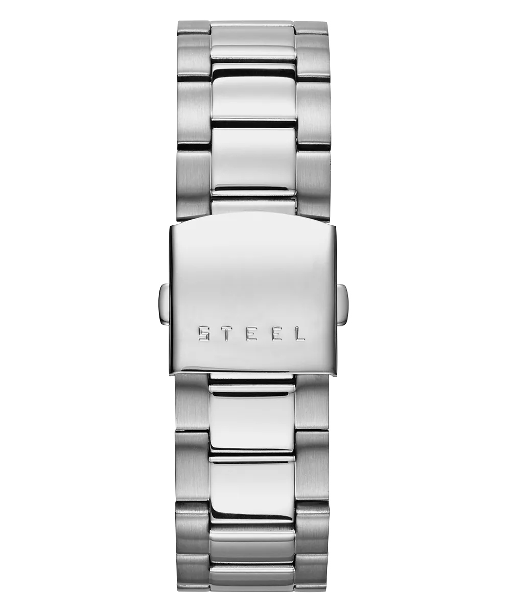 GUESS Mens Silver Tone Chronograph Watch