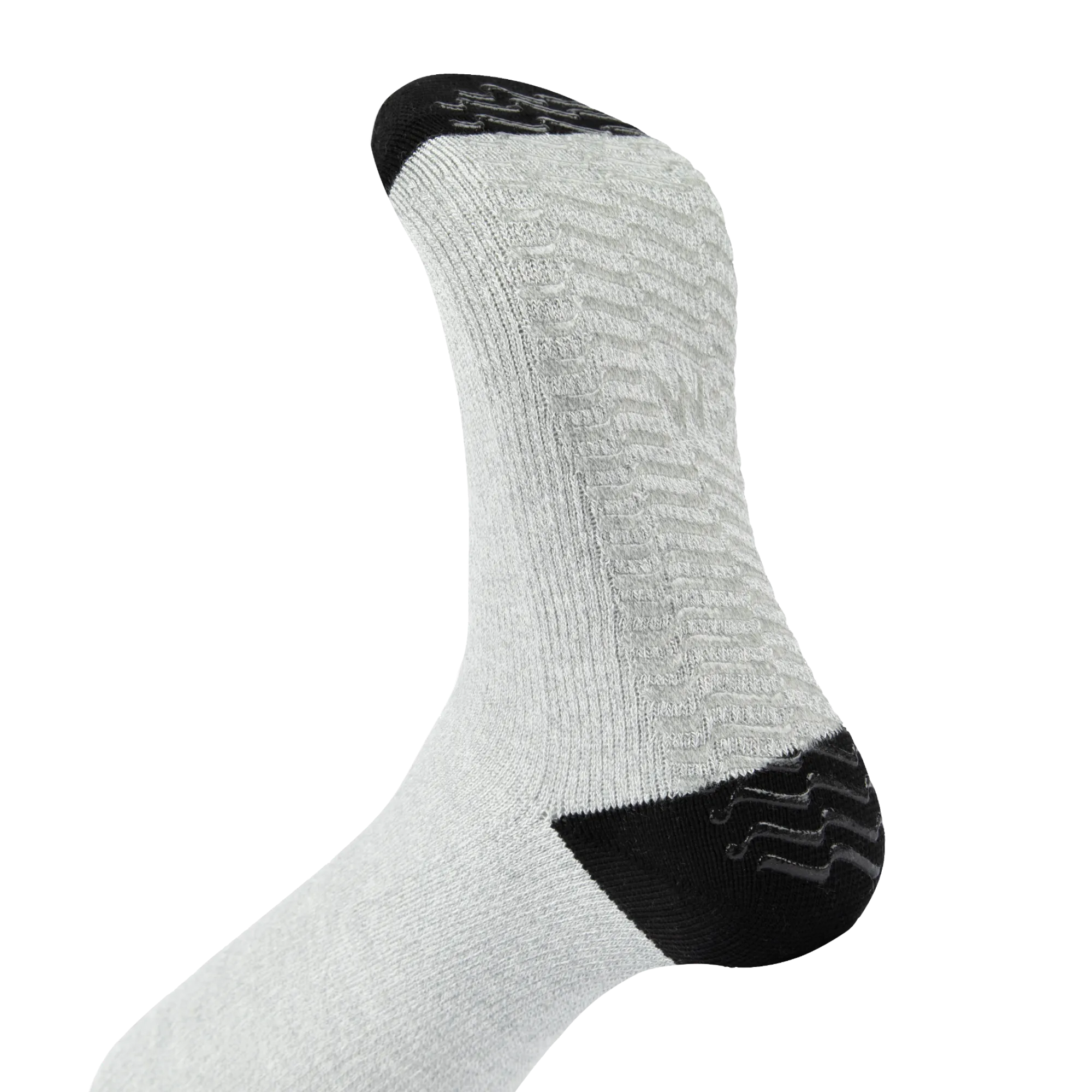 Heather Black - Grip Socks - Wide Calf