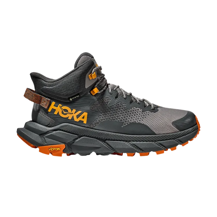 HOKA Trail Code GORE-TEX 'Castlerock Persimmon Orange' Sneakers, Gray