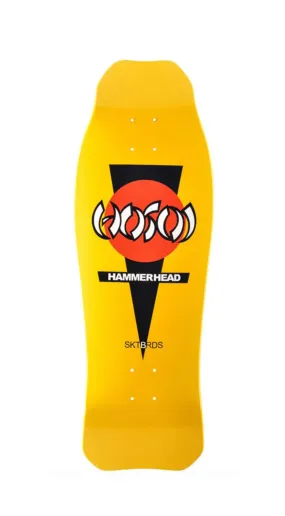 Hosoi Hammerhead Double Kick Yellow Skateboard Deck- Tabla