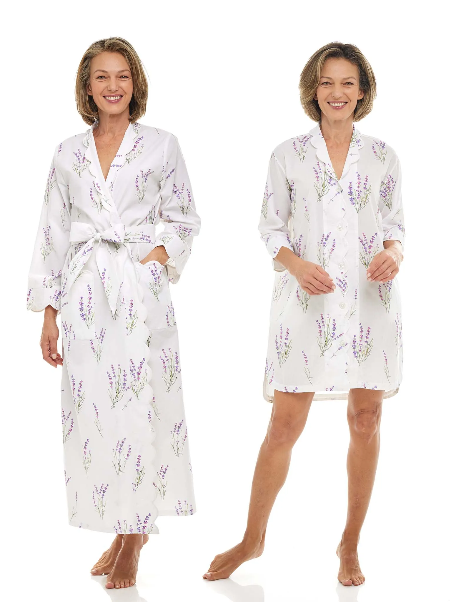 Lavender Bundle: Classic Robe   Nightshirt