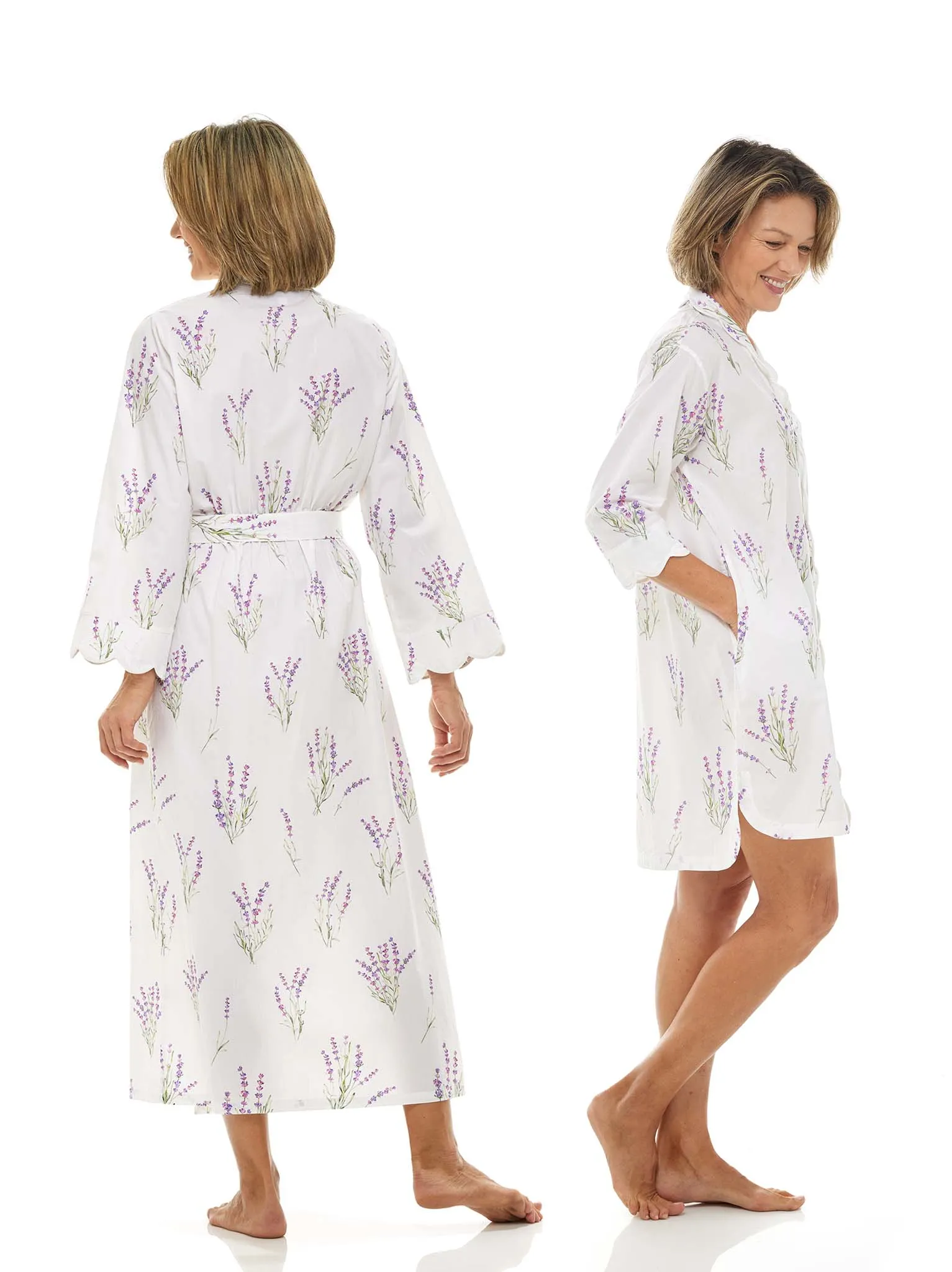 Lavender Bundle: Classic Robe   Nightshirt