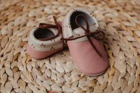 Leather Moccasins - Cherry