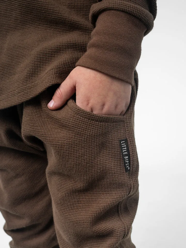 Little Bipsy- Cocoa Waffle Joggers