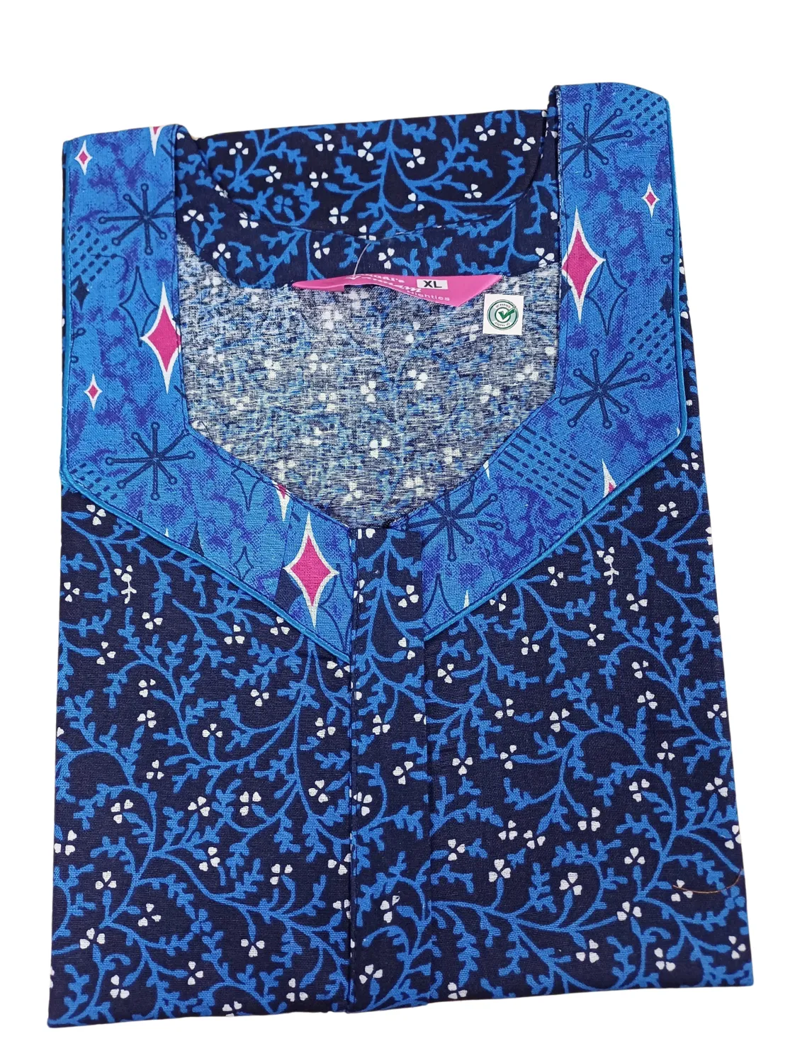 MANGAI New Regular Fit Cotton Printed  Nighties - All Over Printed Stylish Nightwear for Stylish Women | Side Cut Pocket | Beautiful Nighties for Stylish Women's (VNM)