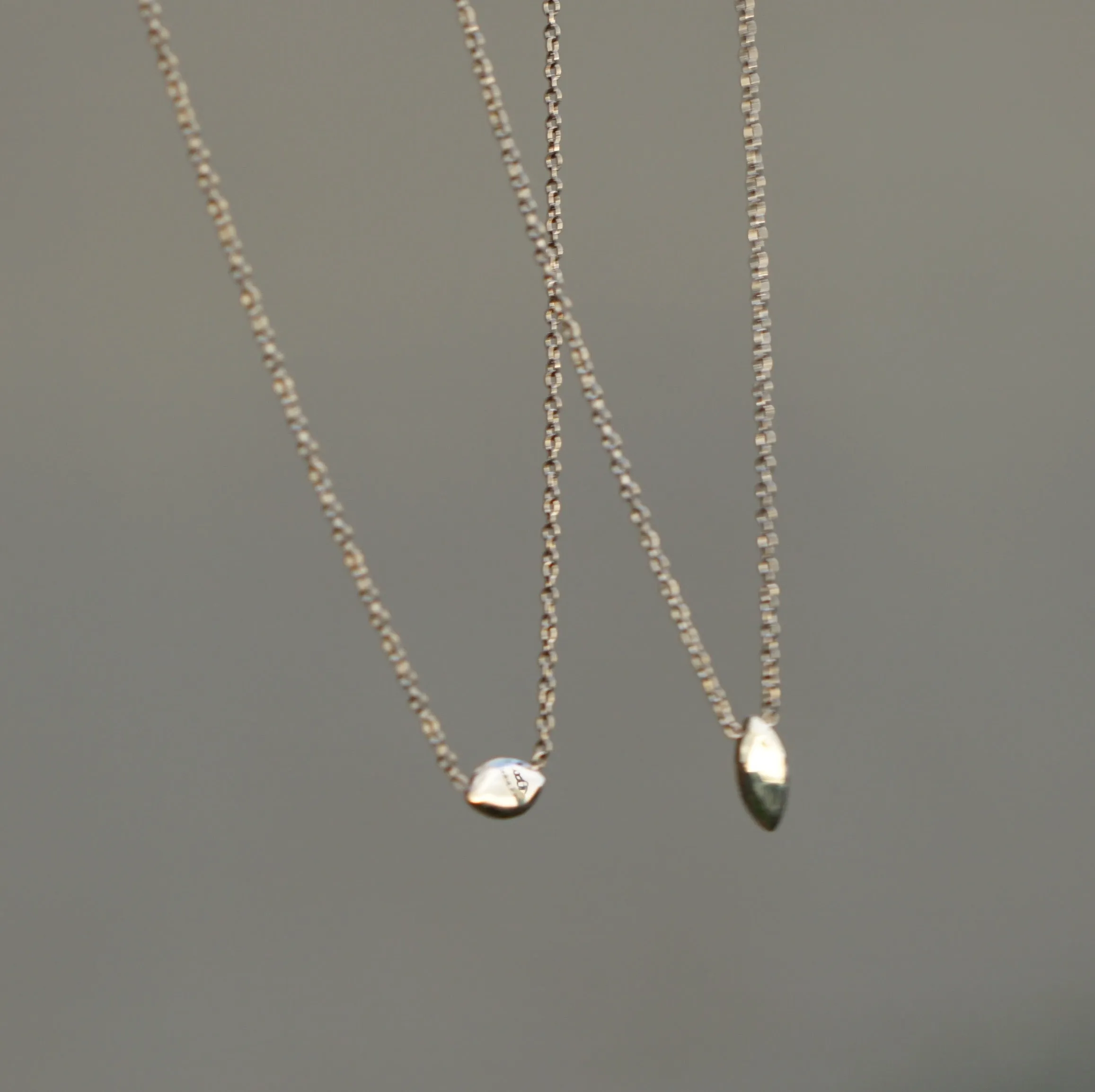 Marquise Gem Necklace - Solid 14kt