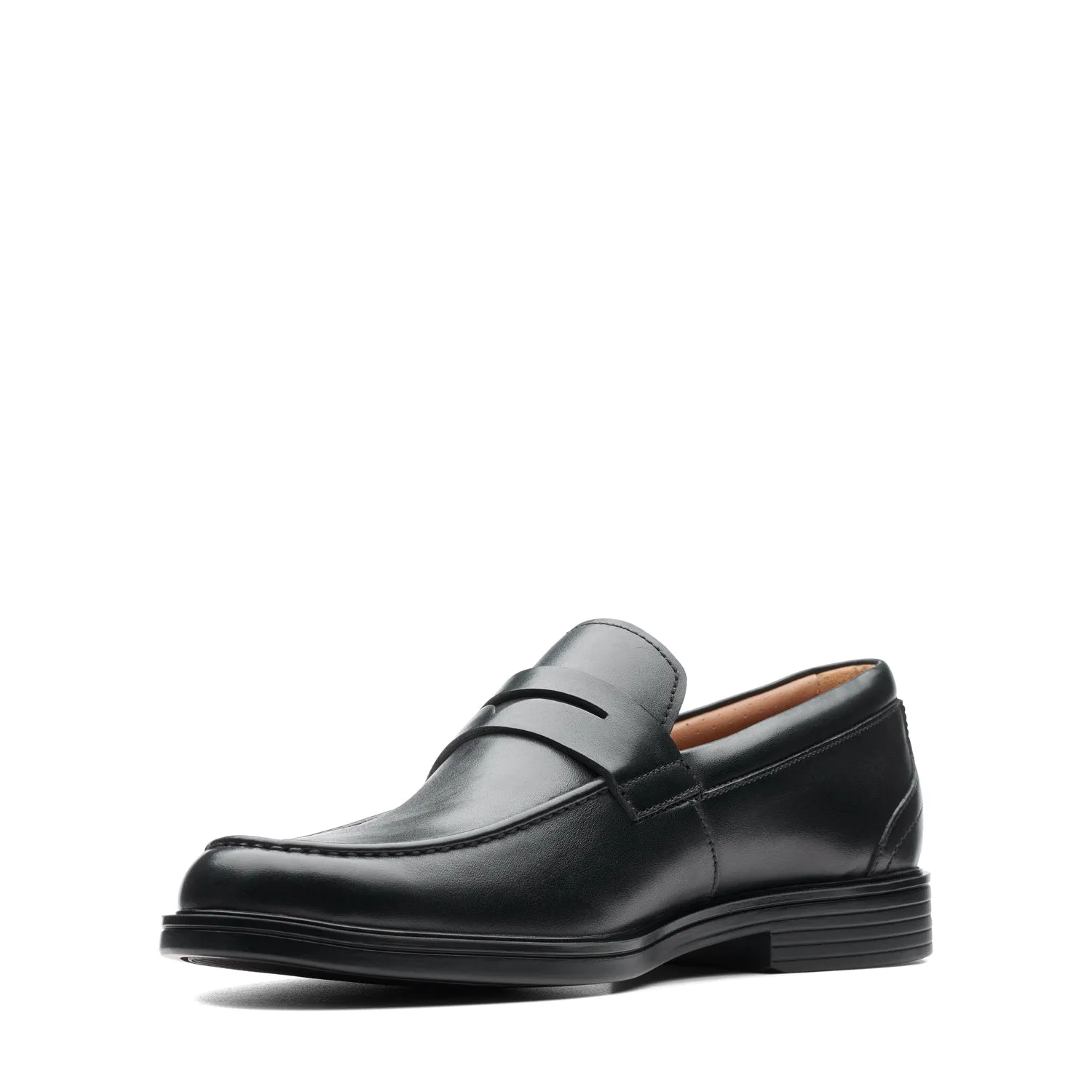 Mens - Un Aldric Step Black Leather