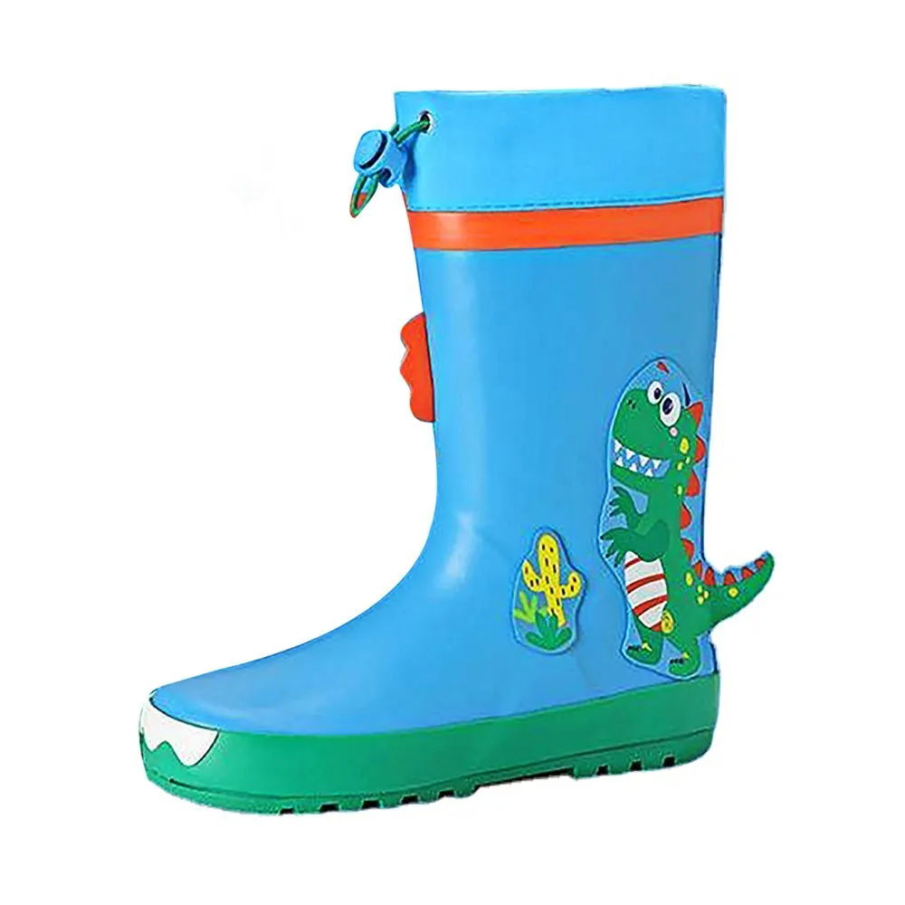 Mr.Dino Blusaurus  Flexible Rubber Rain Gumboots for Toddlers and Kids