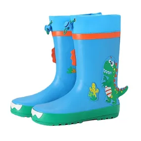 Mr.Dino Blusaurus  Flexible Rubber Rain Gumboots for Toddlers and Kids