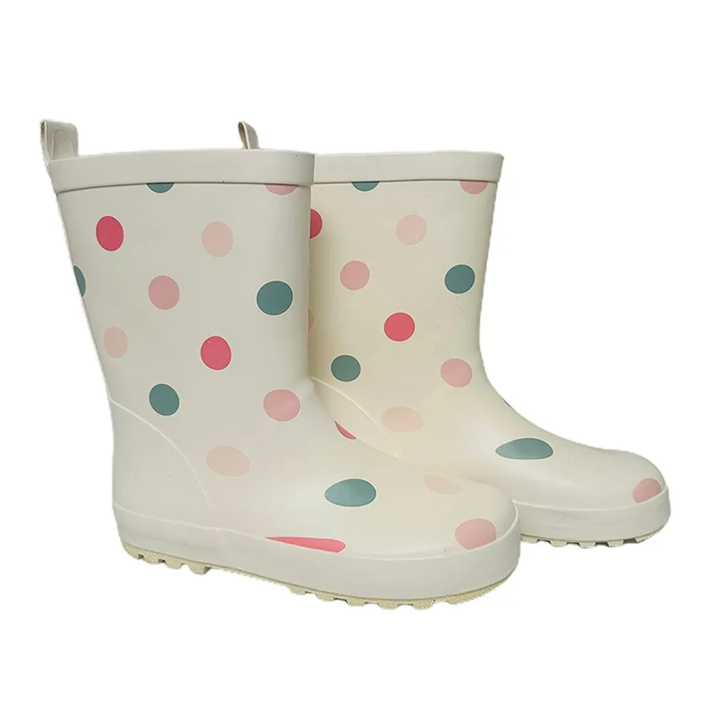 Ms. Swiss Dots ,  Flexible Rubber Rain Gumboots for Toddlers and Kids
