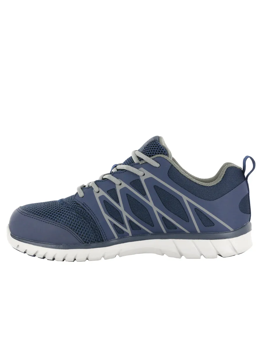 NT Work Men's Phoenix Navy Alloy Toe Slip-Resistant Athletic Work Shoe