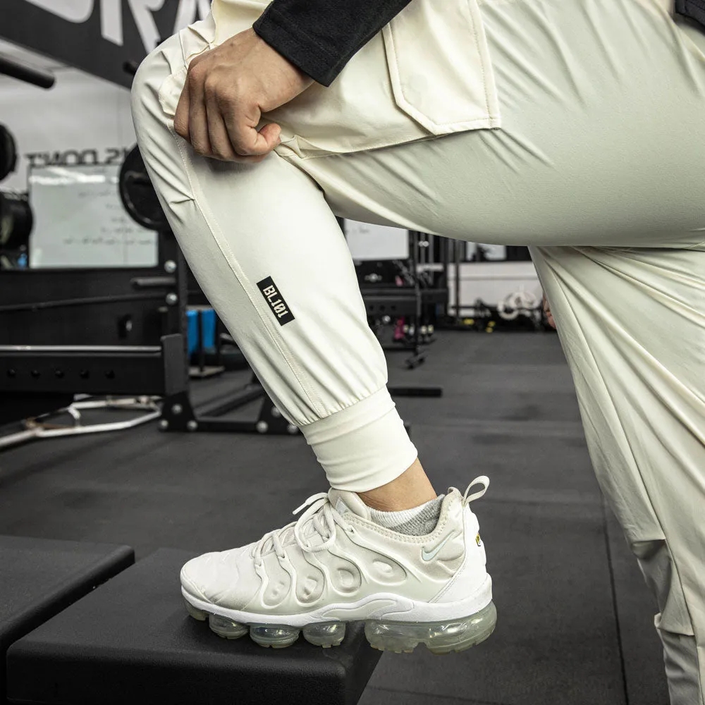 Pro Series Long Cuff Performance Joggers - Bone/Black