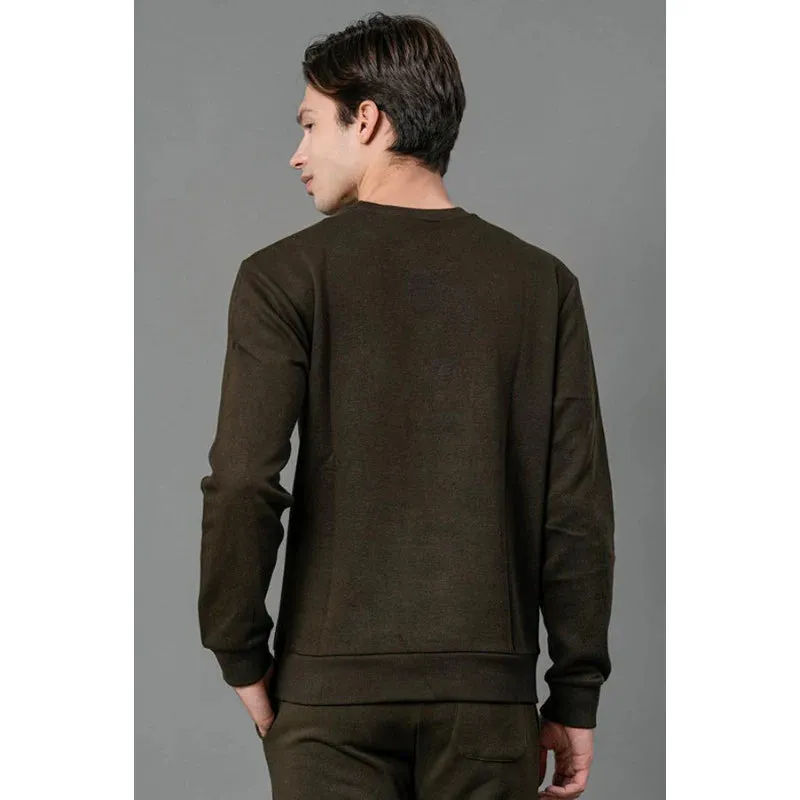 RedTape Men's Dark Olive Solid Sweatshirt