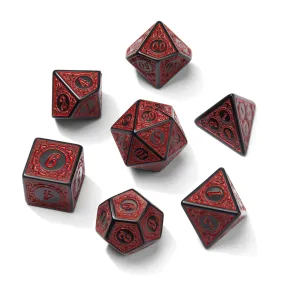 Renaissance Acrylic Red 7pc Dice Set