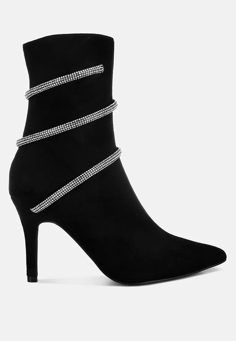 Roda Rhinestone Wrap-Around Stiletto Boots