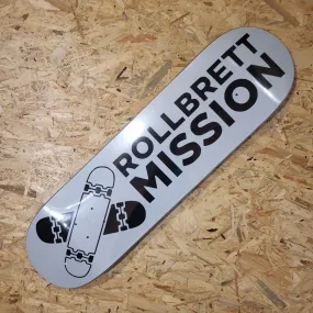 Rollbrett Mission White Classic Logo Deep Concave Deck