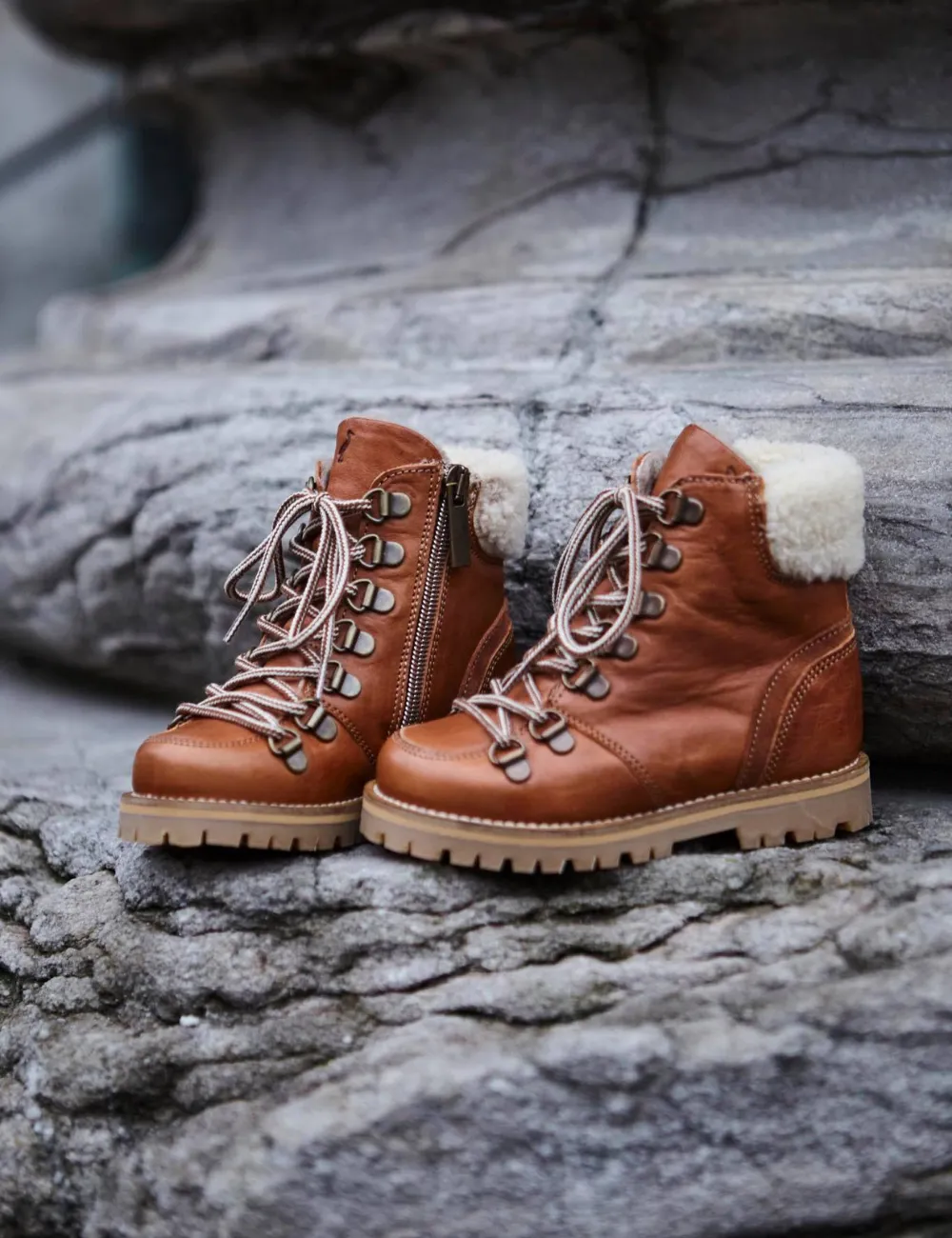 Shearling Winter Boot - Cognac