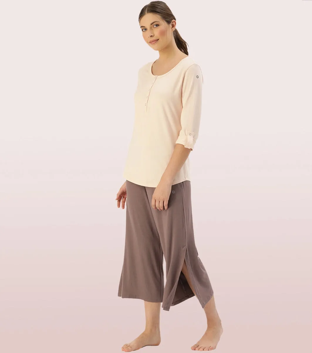 Shop In Culotte | Crop Length Culotte With Smart Side Slits