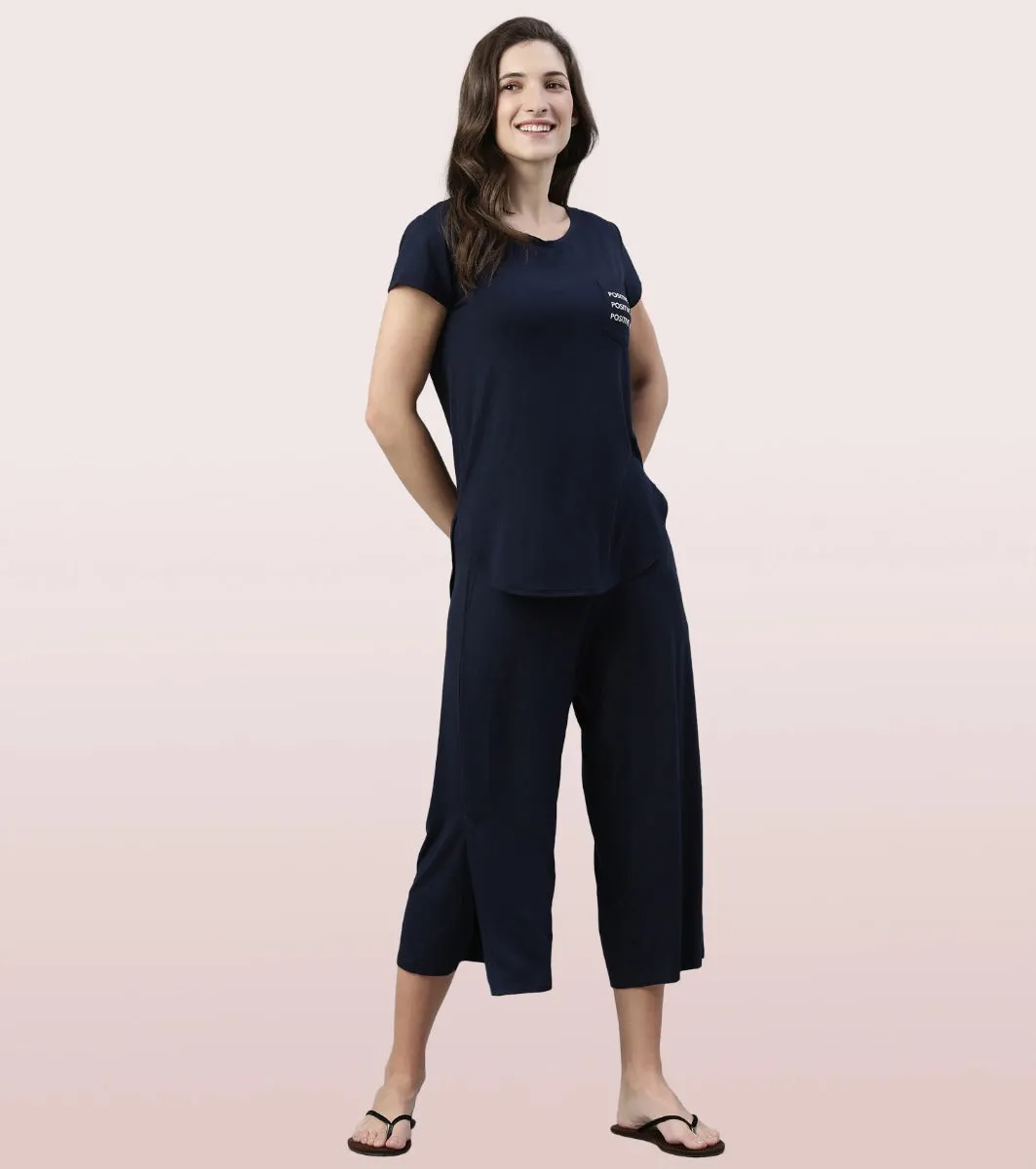 Shop In Culotte | Crop Length Culotte With Smart Side Slits