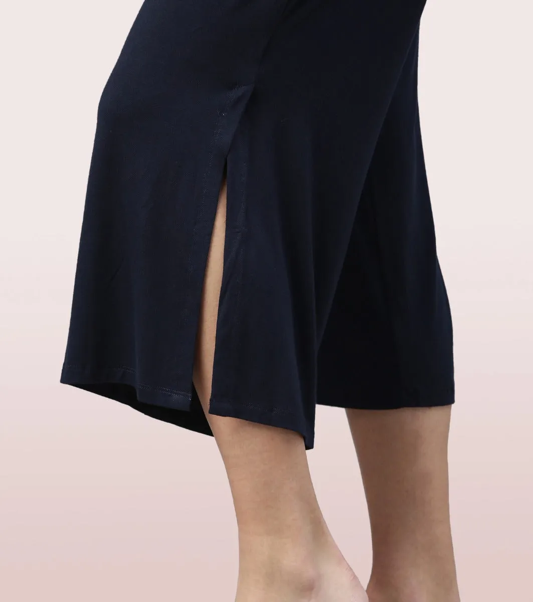 Shop In Culotte | Crop Length Culotte With Smart Side Slits