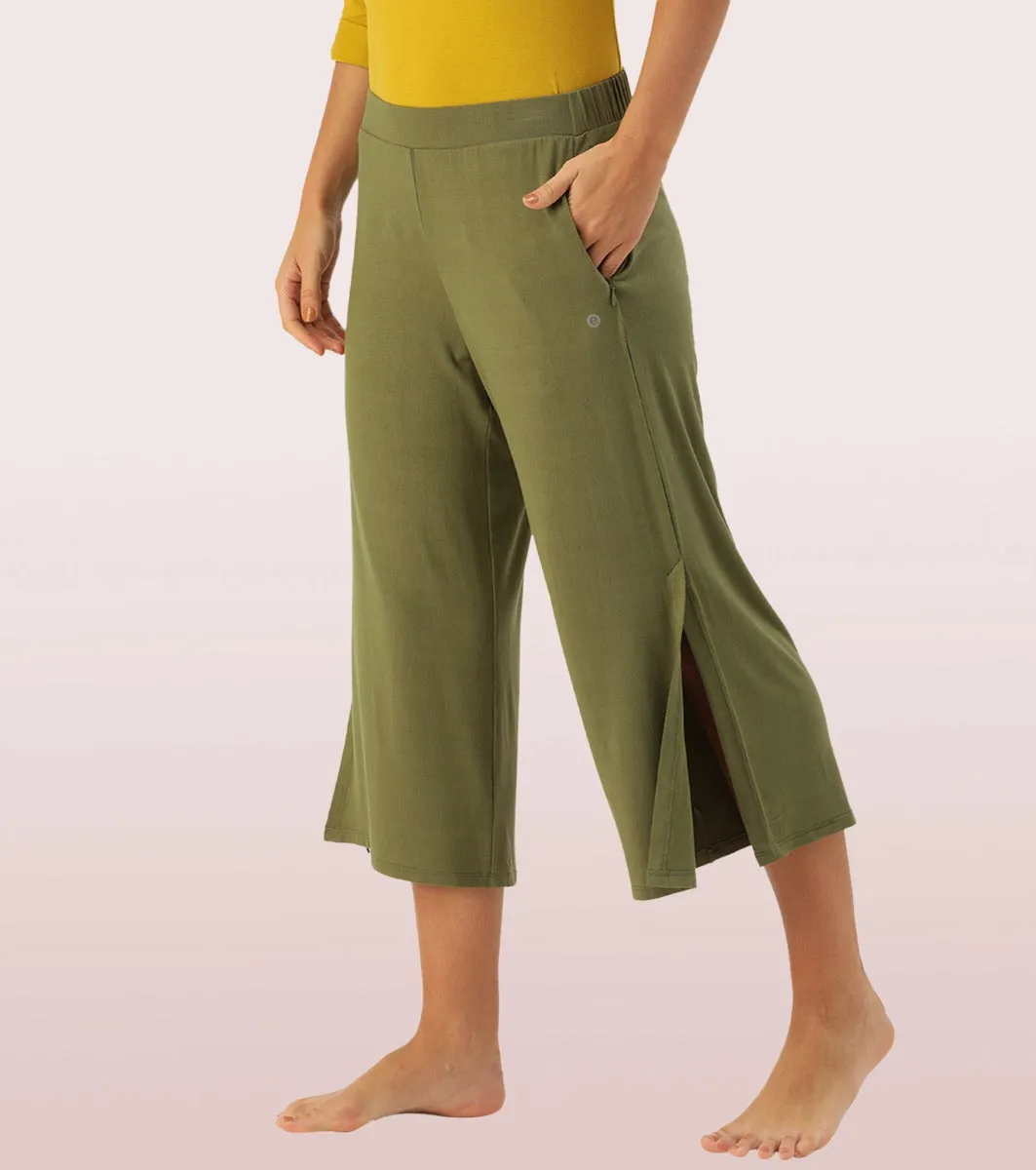 Shop In Culotte | Crop Length Culotte With Smart Side Slits