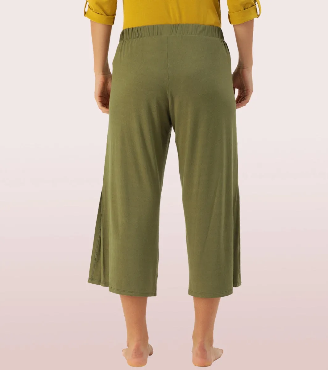 Shop In Culotte | Crop Length Culotte With Smart Side Slits