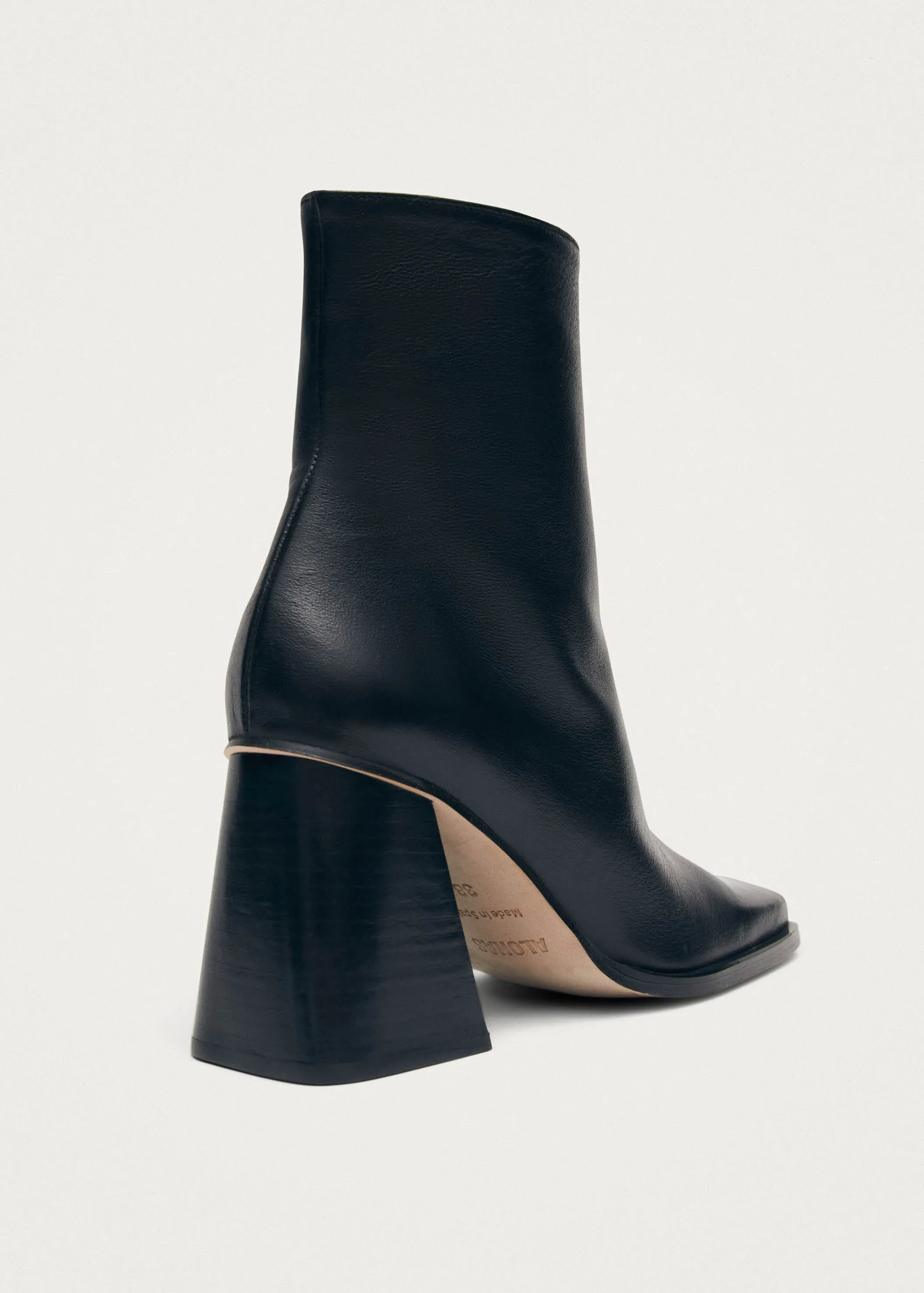 South Black Leather Ankle Boots