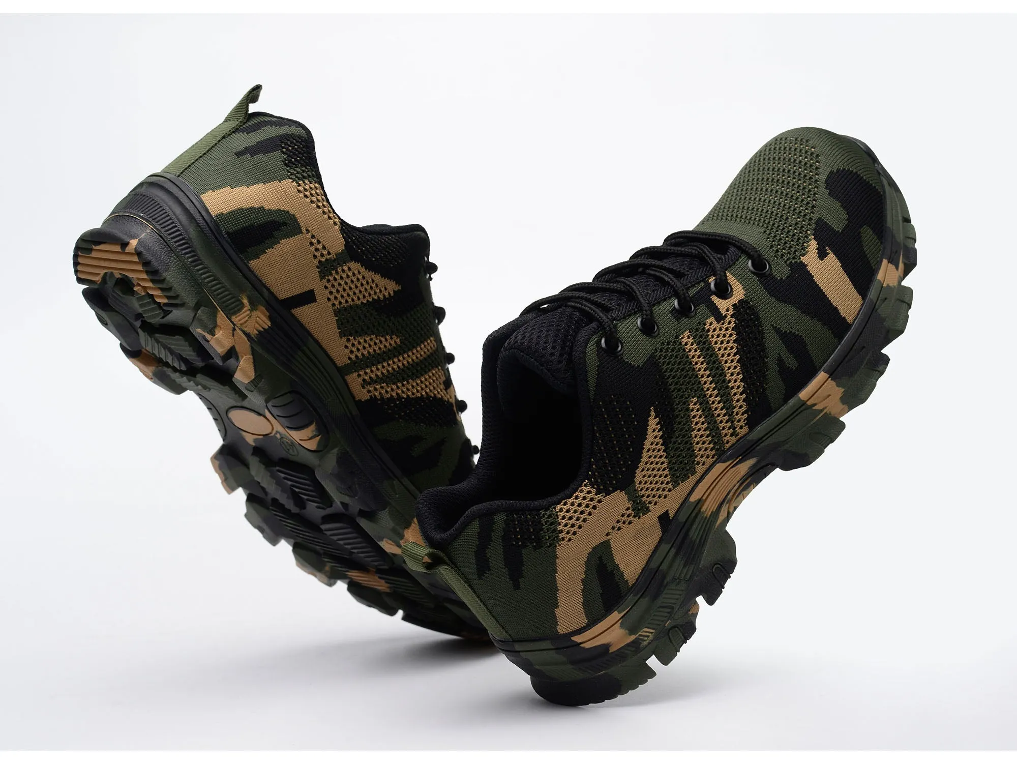 Steel Toe Safety Shoes for Men Women Industrial Sneakers Camouflage Work Shoes