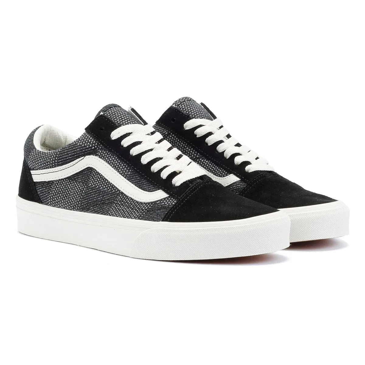 Vans Old Skool Denim Check Black Trainers